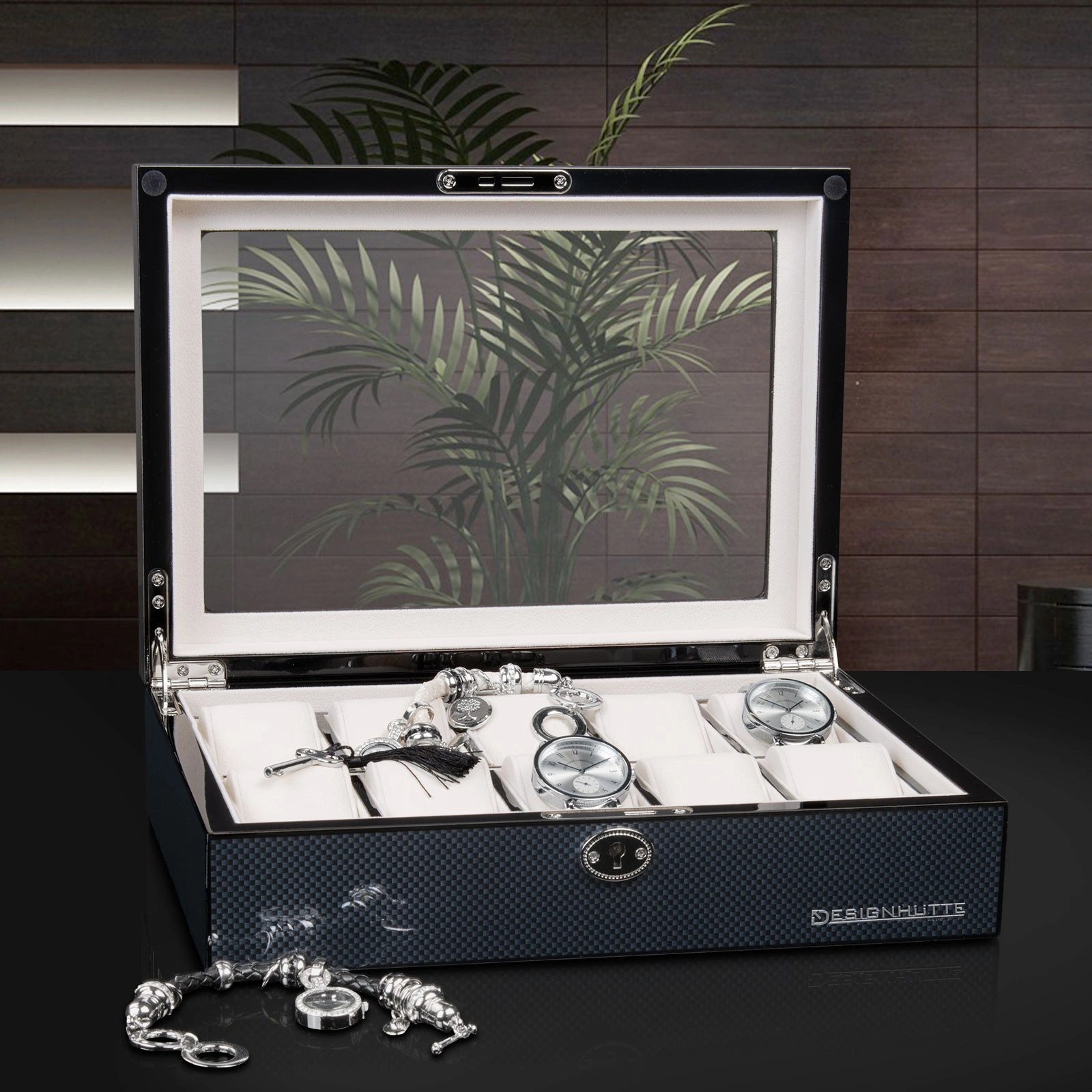 Uhrenbox Chicago 10 - Carbon — Ansicht 6