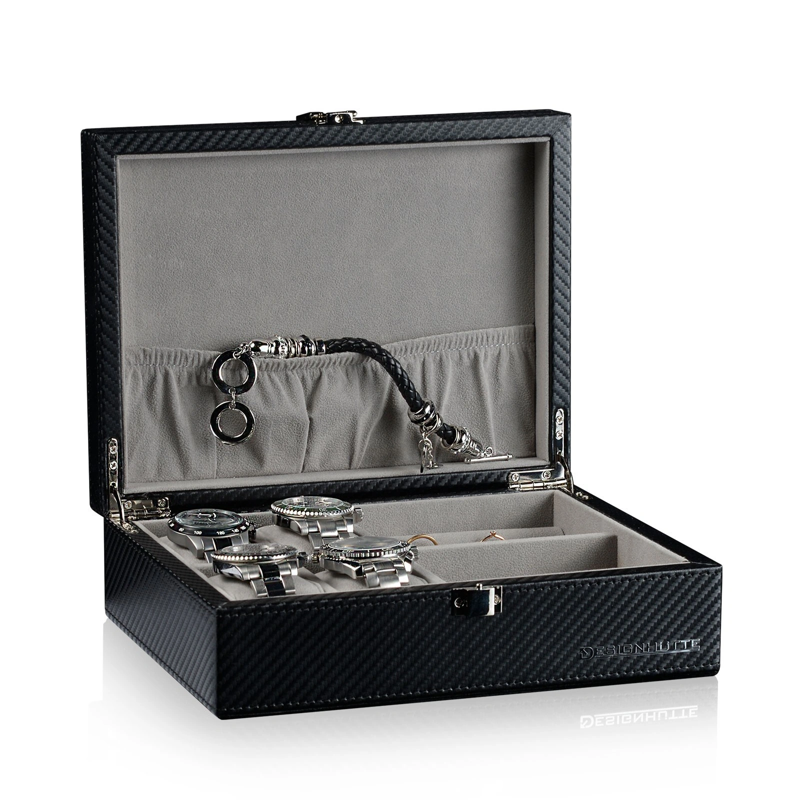 Uhren & Schmuckbox Dallas - Carbon