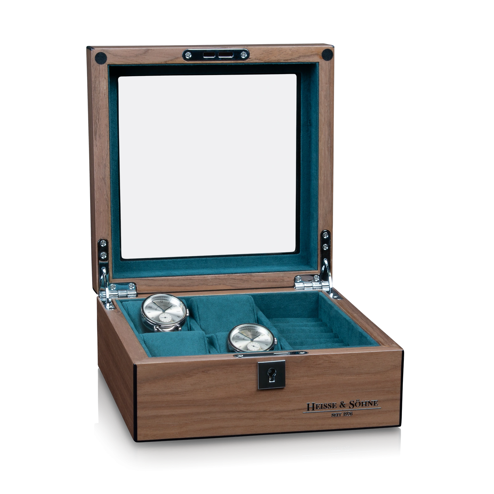 Uhrenbox Borneaux 4+ Walnuss