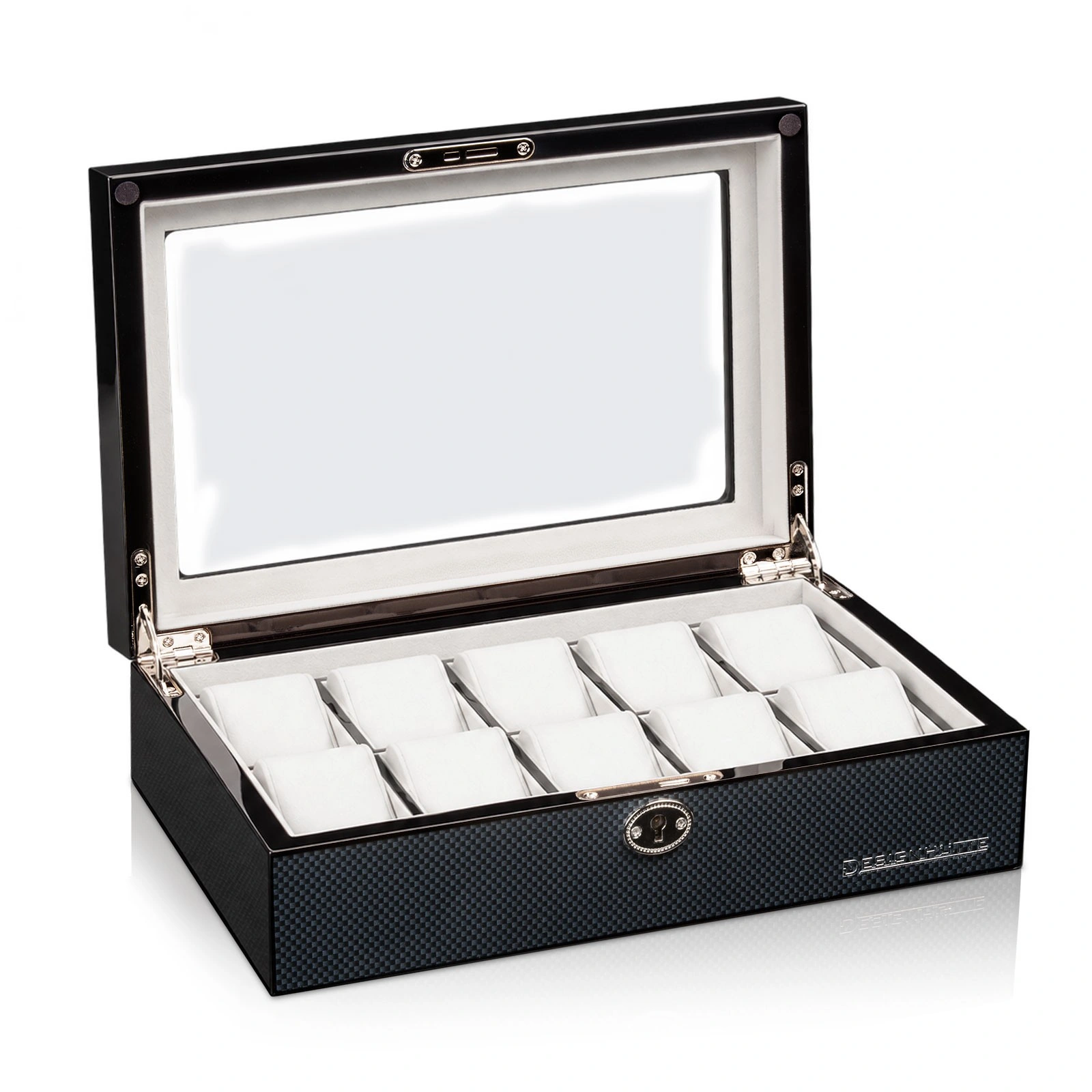 Uhrenbox Chicago 10 - Carbon — Ansicht 3