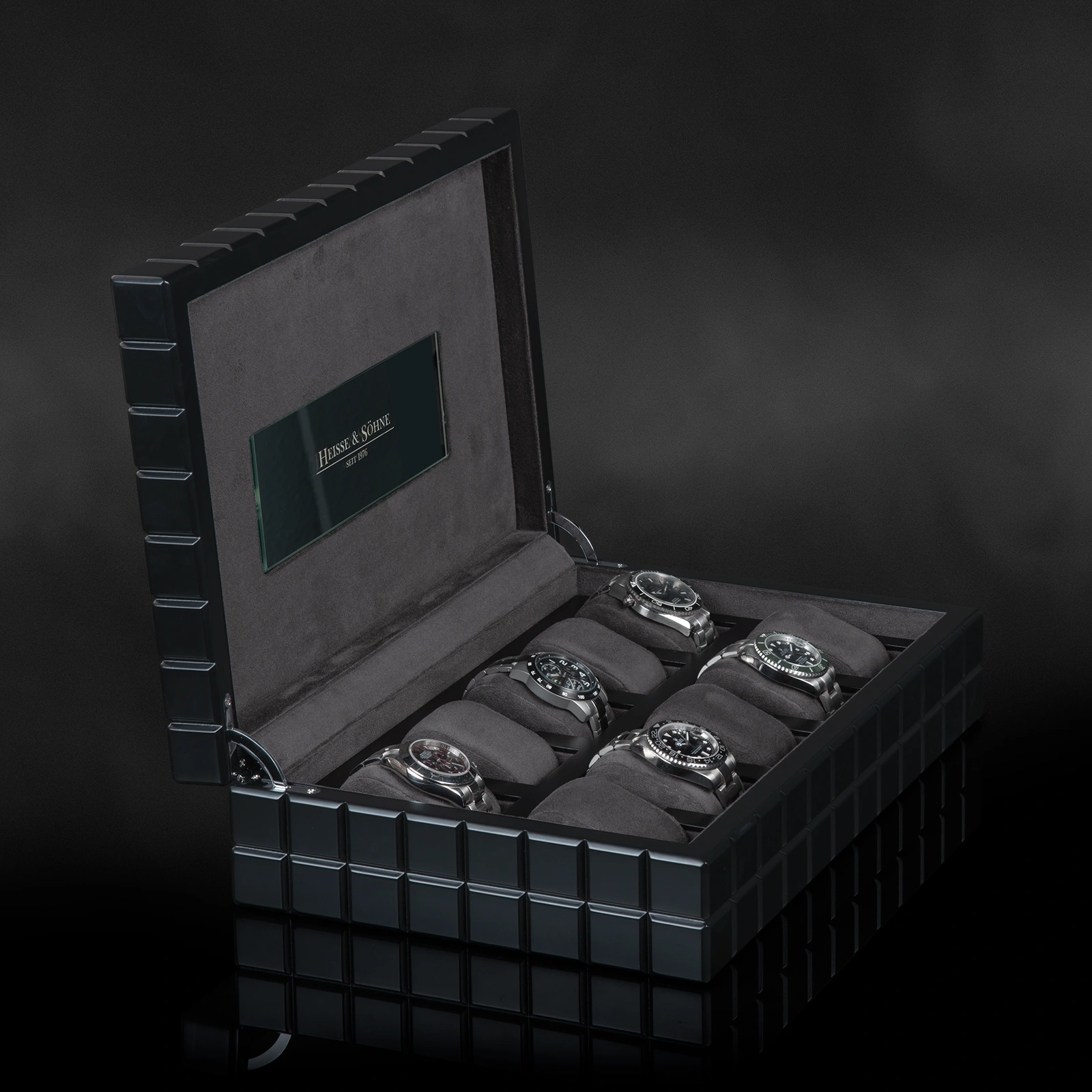 Uhrenbox Dover 10 - Anthrazit/Schwarz — Ansicht 8