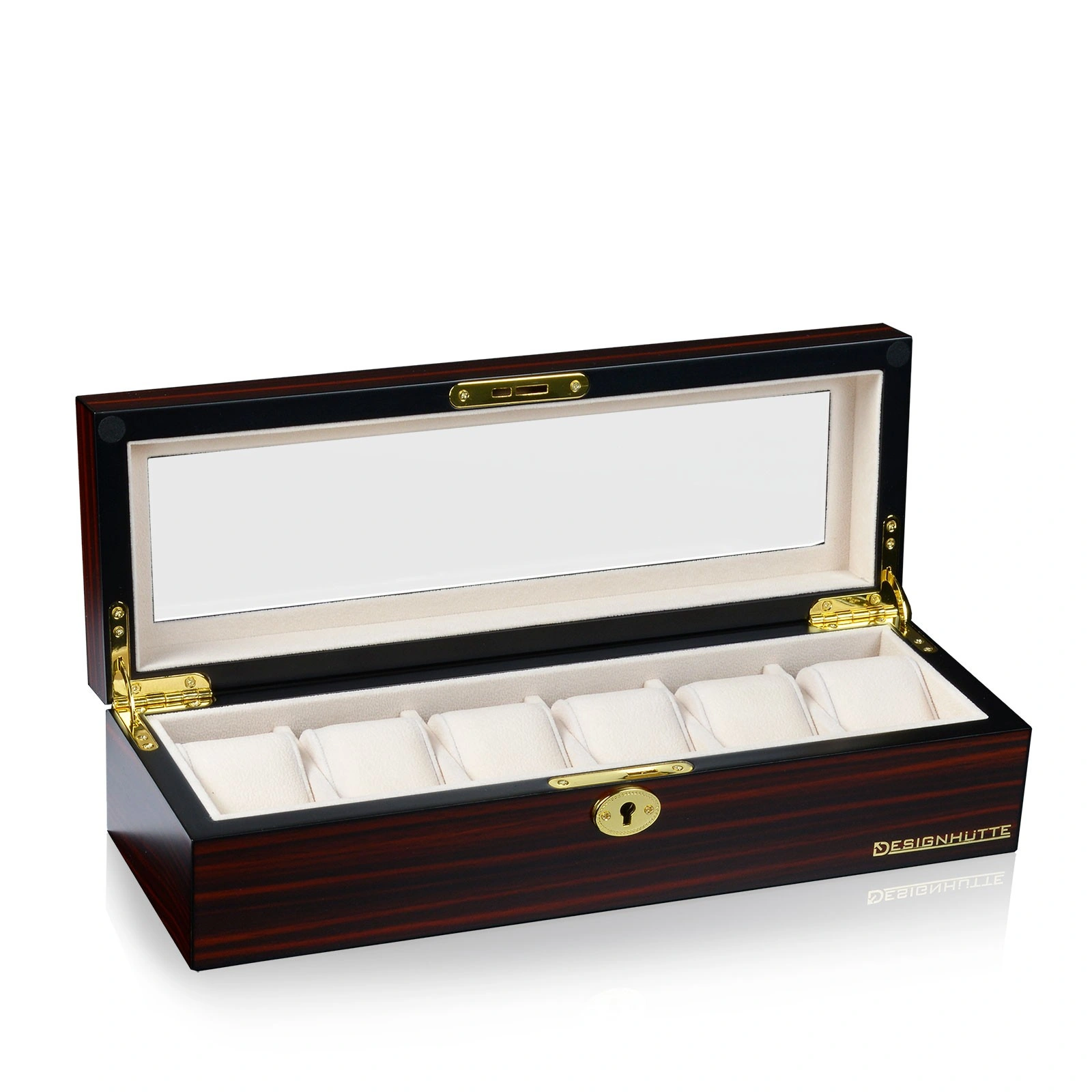 Uhrenbox Auckland 6 - Ebony — Ansicht 3