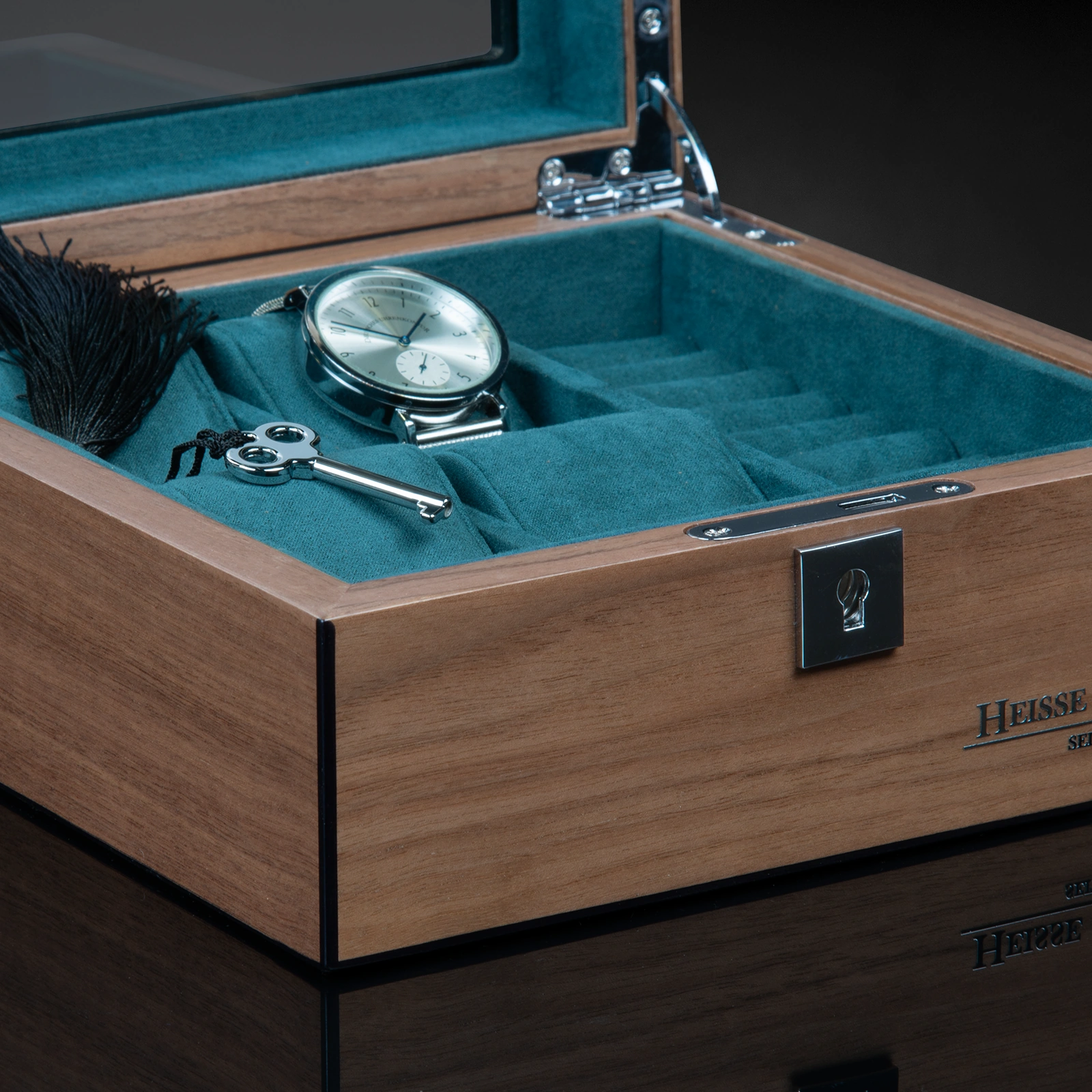 Uhrenbox Borneaux 4+ Walnuss — Ansicht 4