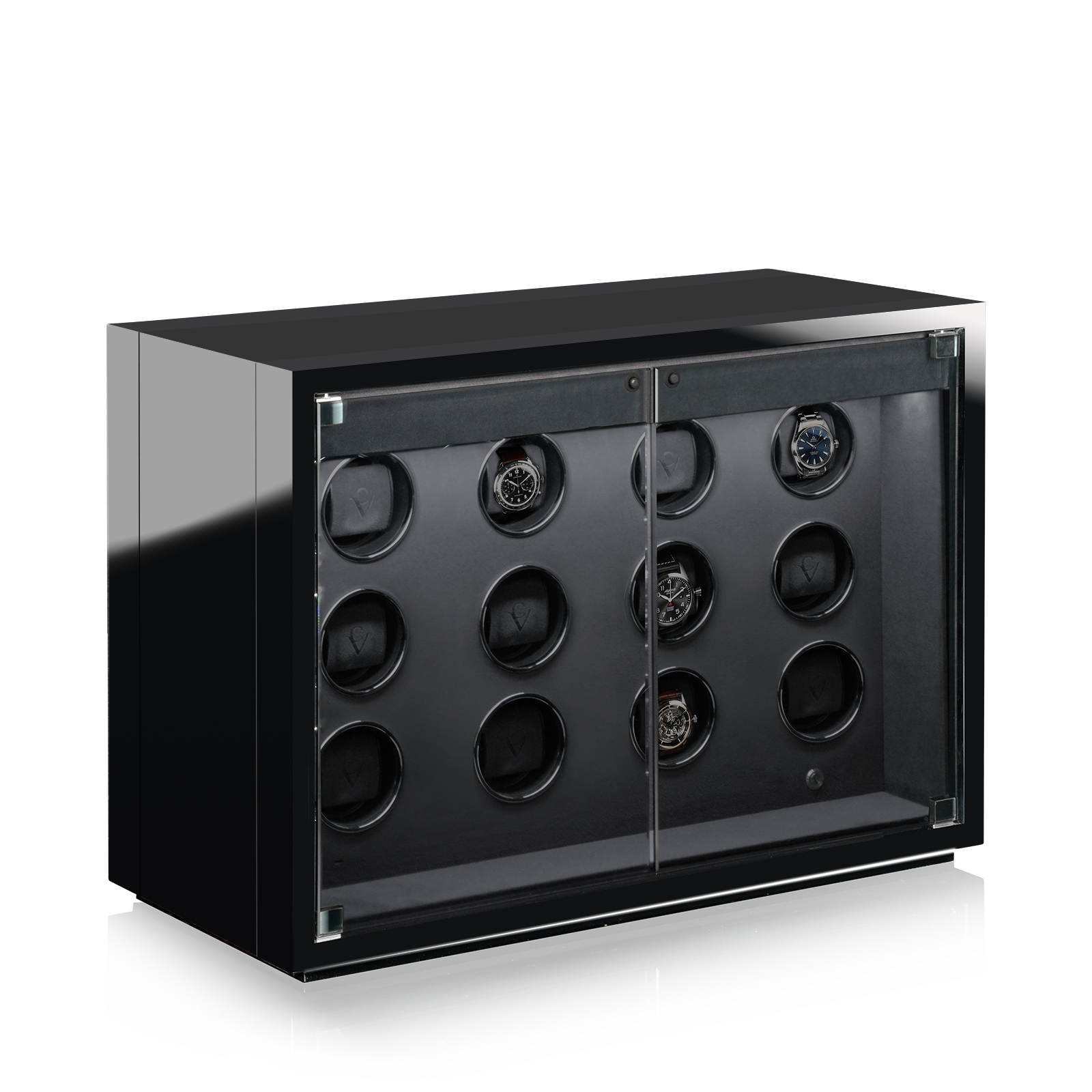 Uhrenbeweger Ambiance XII - Schwarz Hochglanz / Schwarz Hochglanz