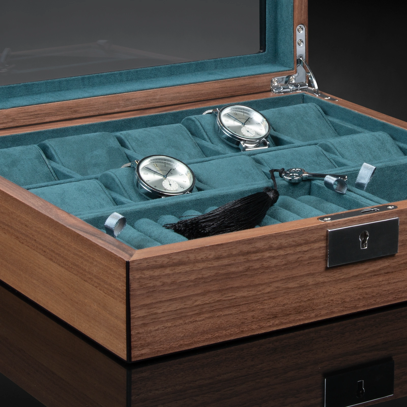Uhrenbox Borneaux 10+ Walnuss — Ansicht 4