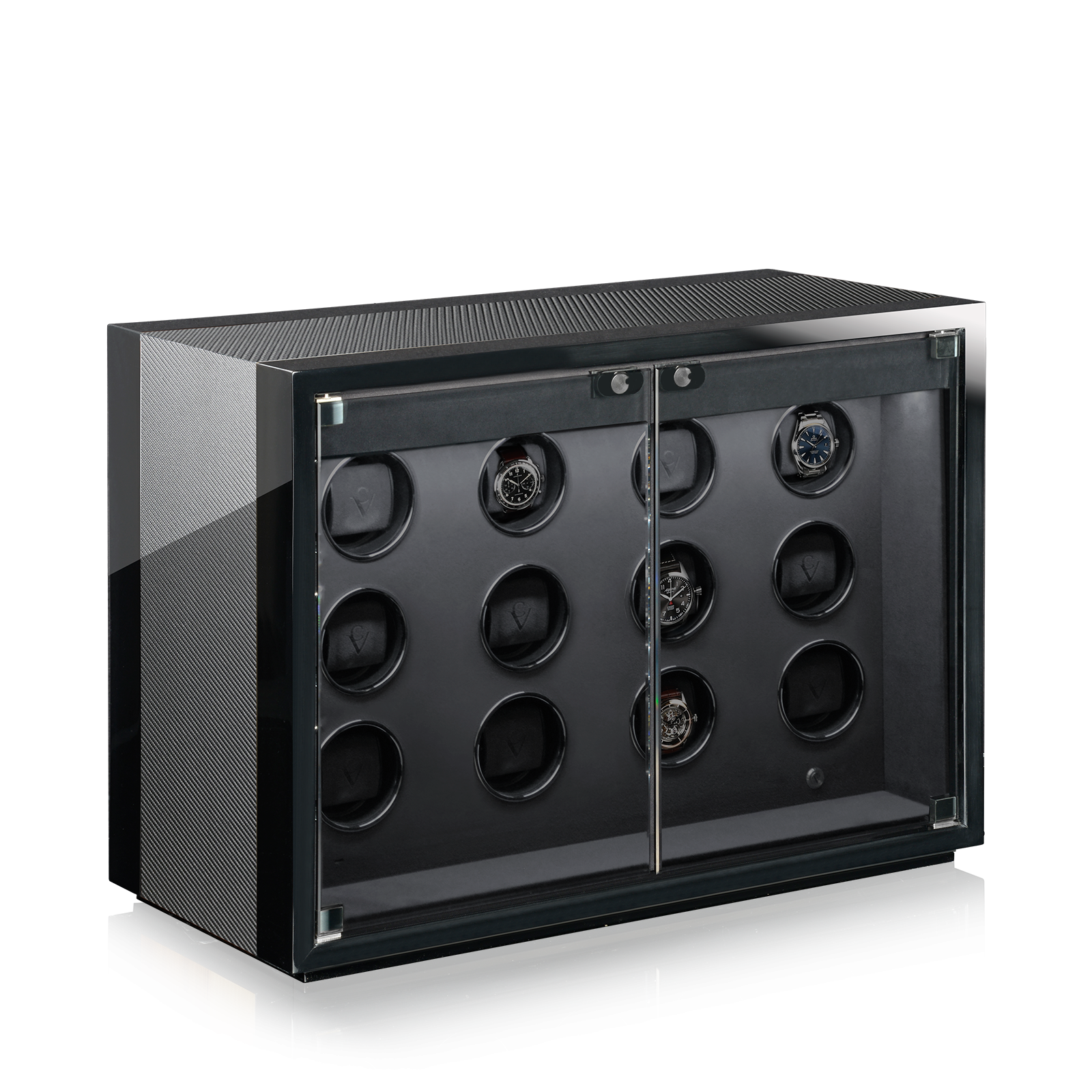 Uhrenbeweger Ambiance Xll Guard - Schwarz Hochglanz / Carbon Lack