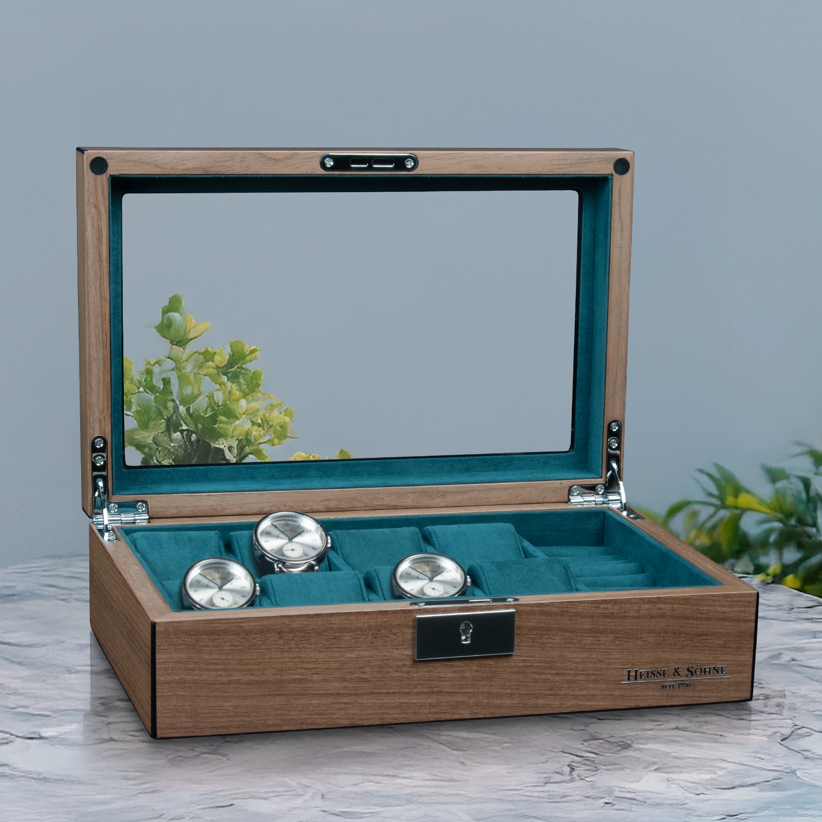 Uhrenbox Borneaux 8+ Walnuss — Ansicht 6