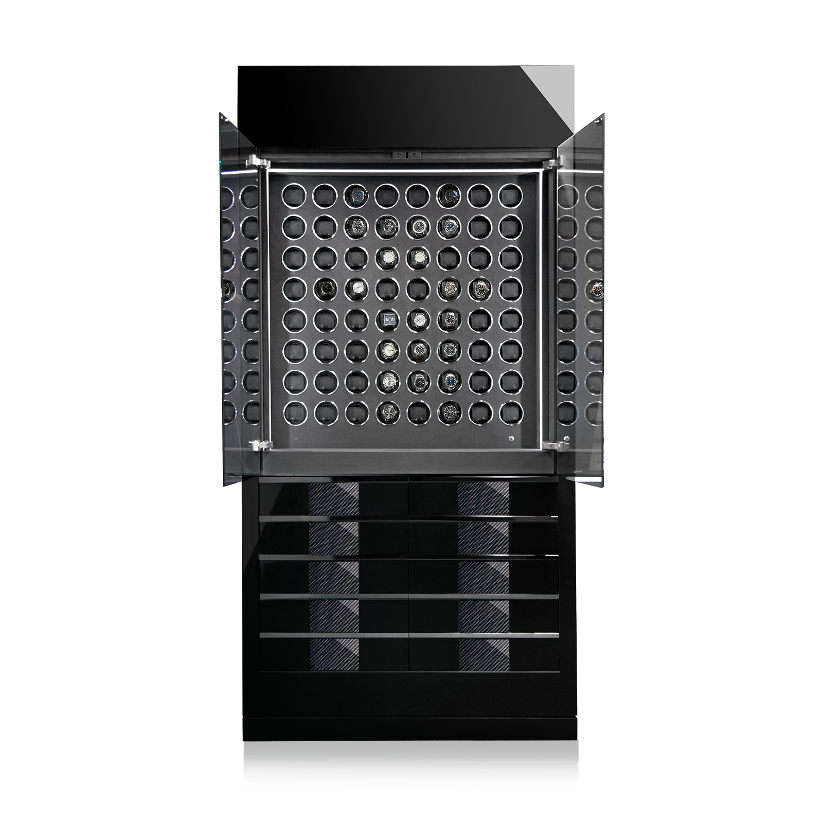 Uhrenbeweger Grand Momentum 64 Guard – Schwarz Hochglanz — Ansicht 2