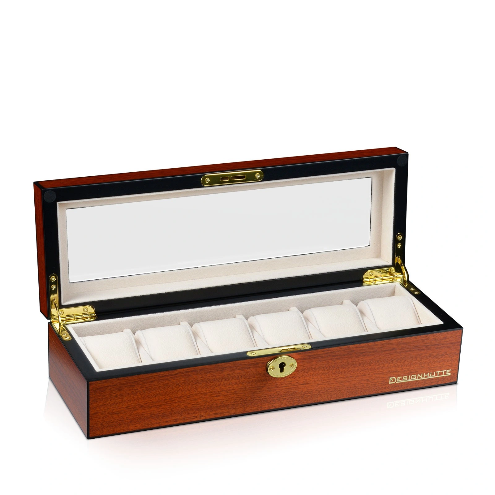 Uhrenbox Auckland 6 - Kirsche — Ansicht 3
