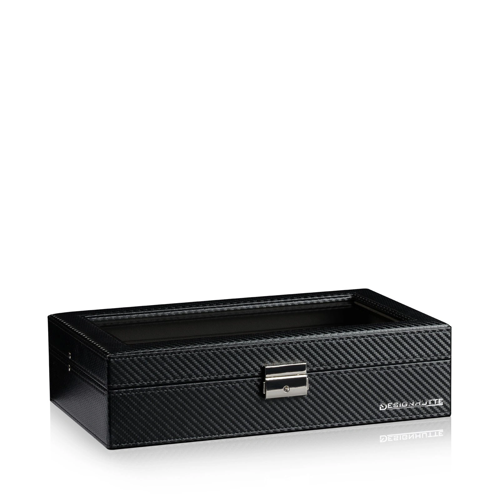 Uhrenbox Boston 12 - Carbon / Schwarz — Ansicht 2