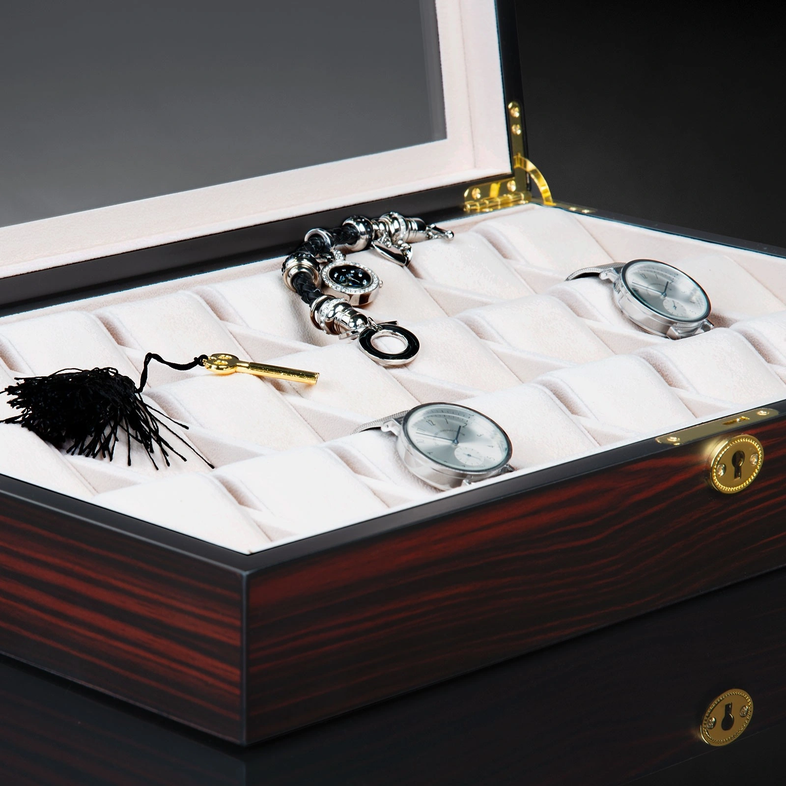 Uhrenbox Auckland 24 - Ebony — Ansicht 5