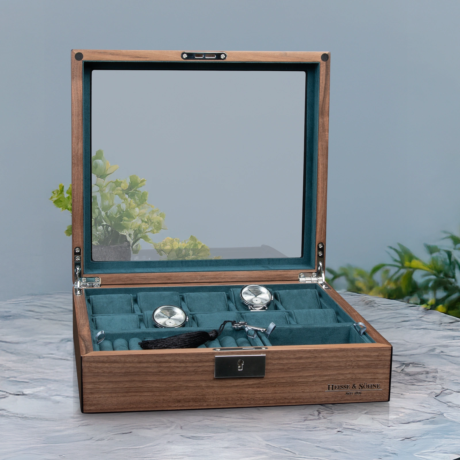 Uhrenbox Borneaux 10+ Walnuss — Ansicht 7